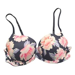 Pink Victoria Secret Floral Wired Bra
